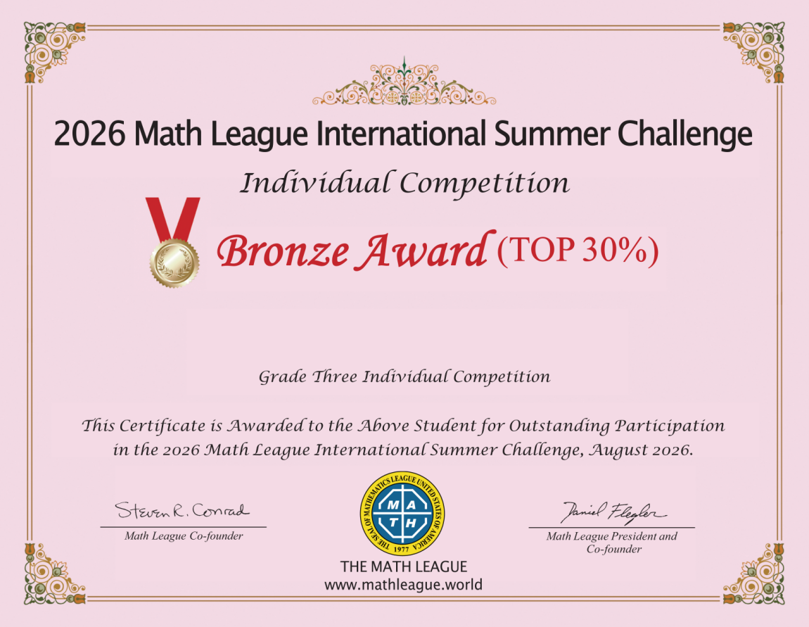 Bronze Award Top 30% 证书