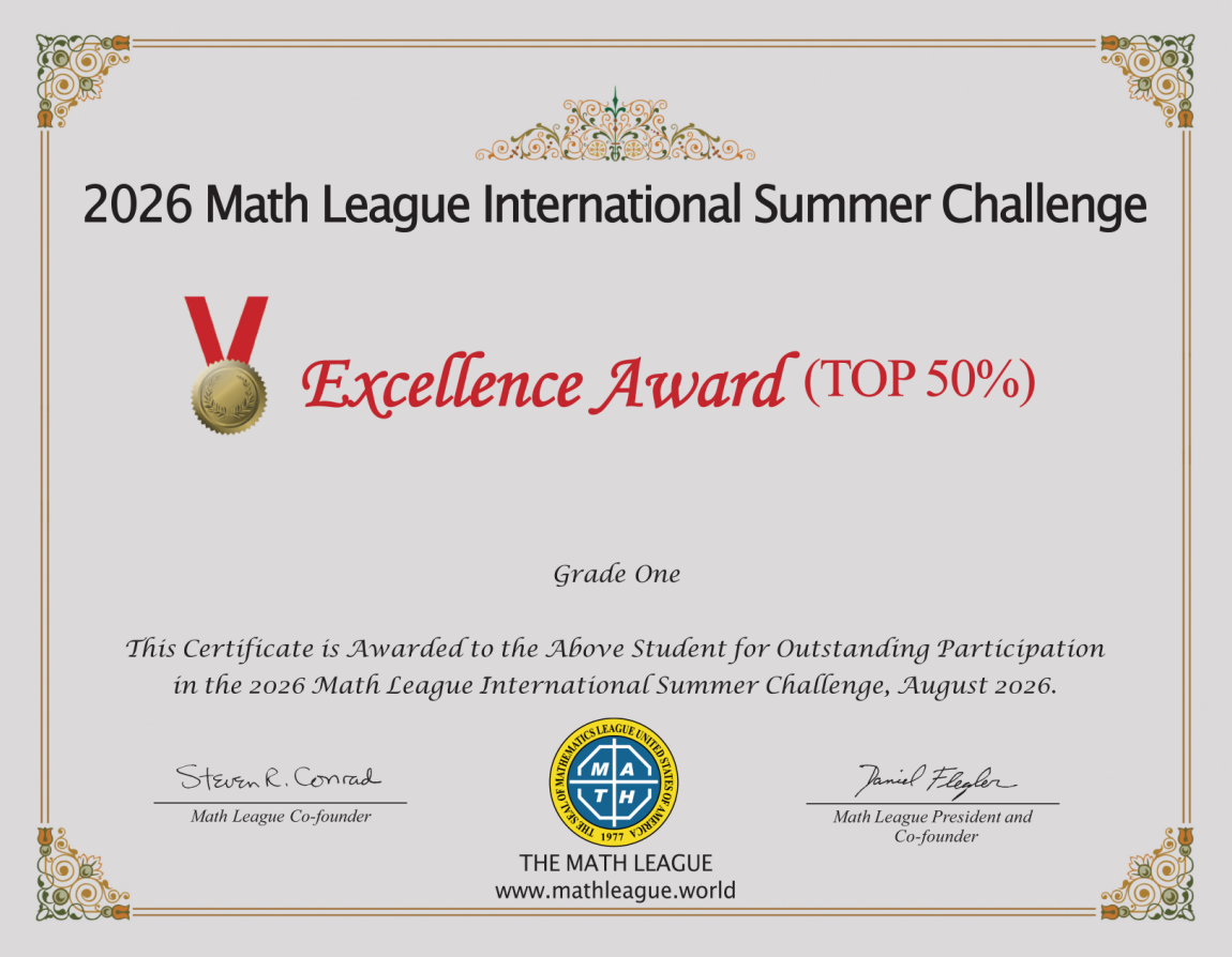 Excellence Award 证书