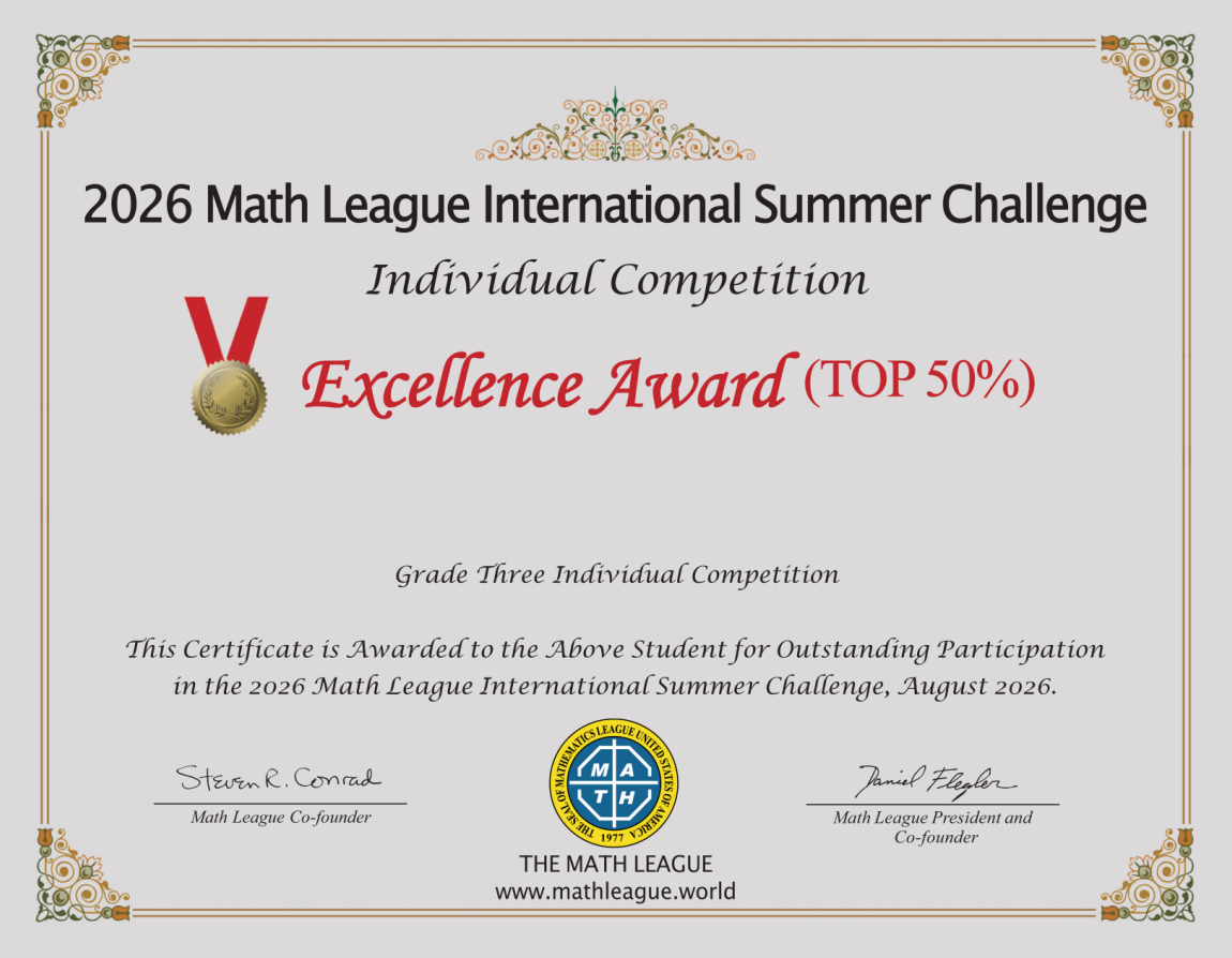 Excellence Award 证书